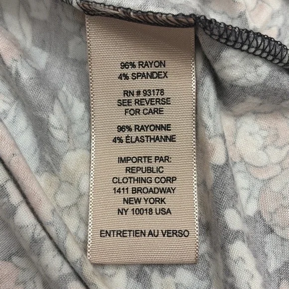 Philosophy Women's 3/4 Sleeve Floral Top Size 2X Blue Bloomcore Cottage Stretch - Picture 10 of 11